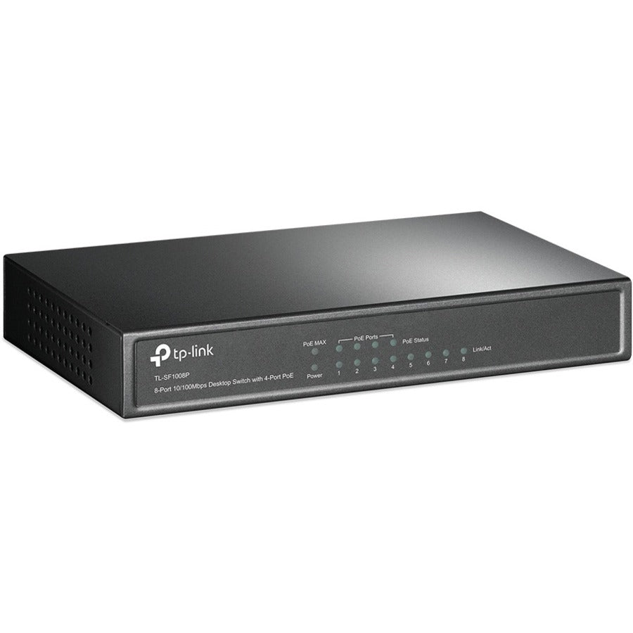 Tp-Link Tl-Sf1008P - 8-Port Fast Ethernet 10/100Mbps Poe Switch - Limited Lifetime Protection