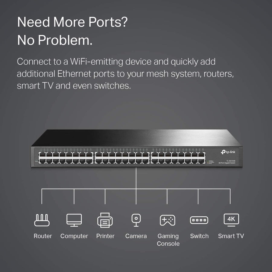 Tp-Link Tl-Sg1048 - 48-Port Gigabit Ethernet Switch - Limited Lifetime Protection