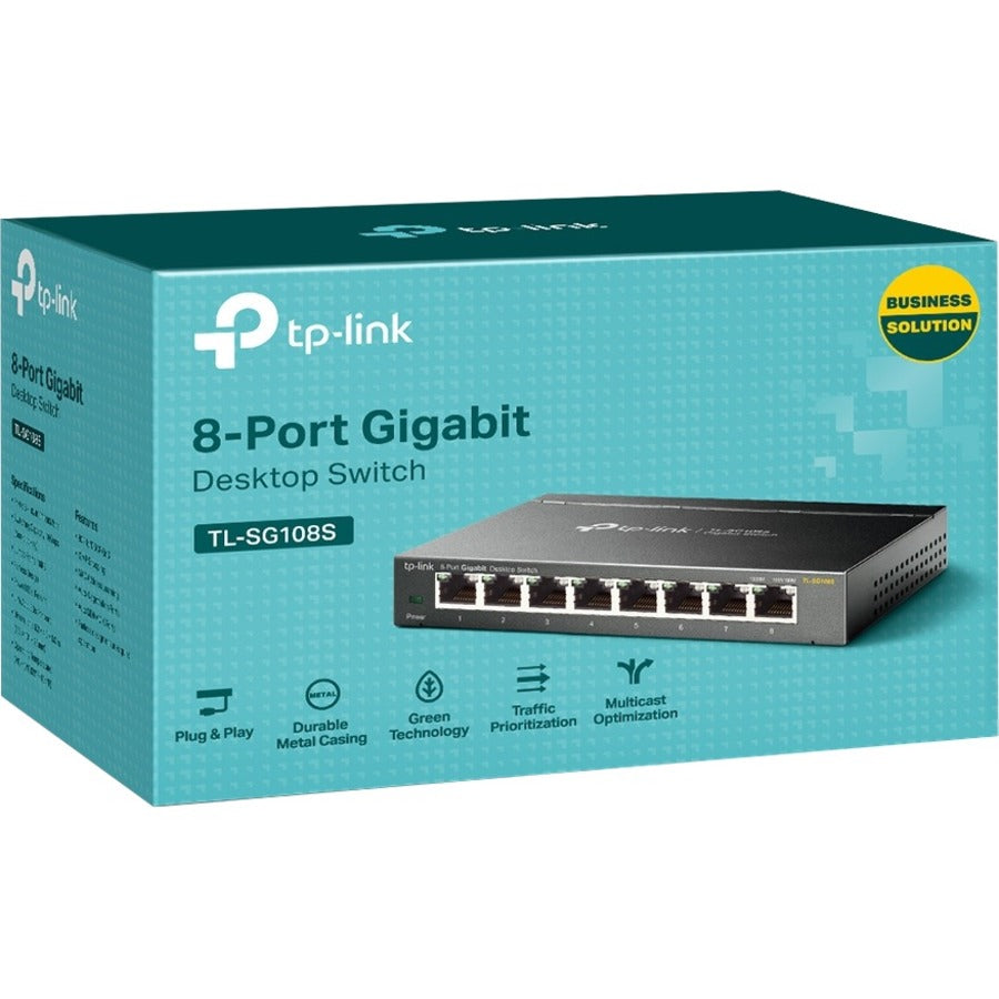 Tp-Link Tl-Sg108S - 8 Port Gigabit Ethernet Switch - Limited Lifetime Protection