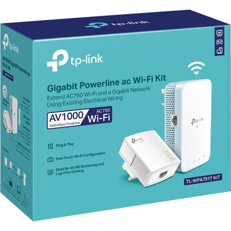 Tp-Link Tl-Wpa7517 Kit - Av1000 Gigabit Powerline Ac Wi-Fi Kit