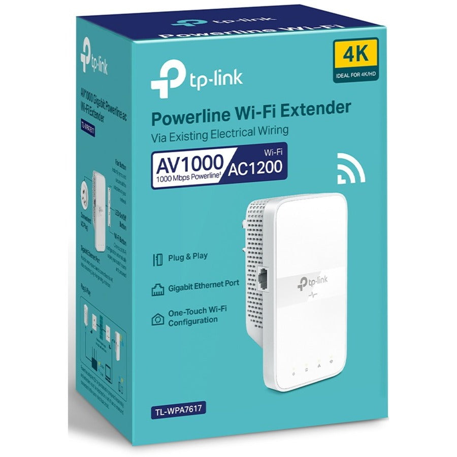 Tp-Link Tl-Wpa7617 - Av1000 Powerline Ethernet Adapter With Ac1200 Dual Band Wi-Fi