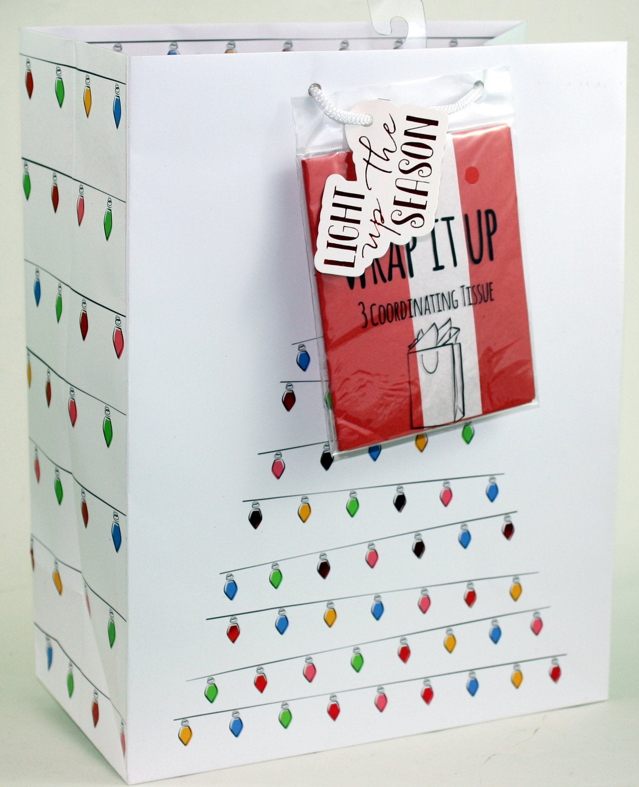 Traditional Gift Bag With Matching Tissue - Holiday Cheer Large