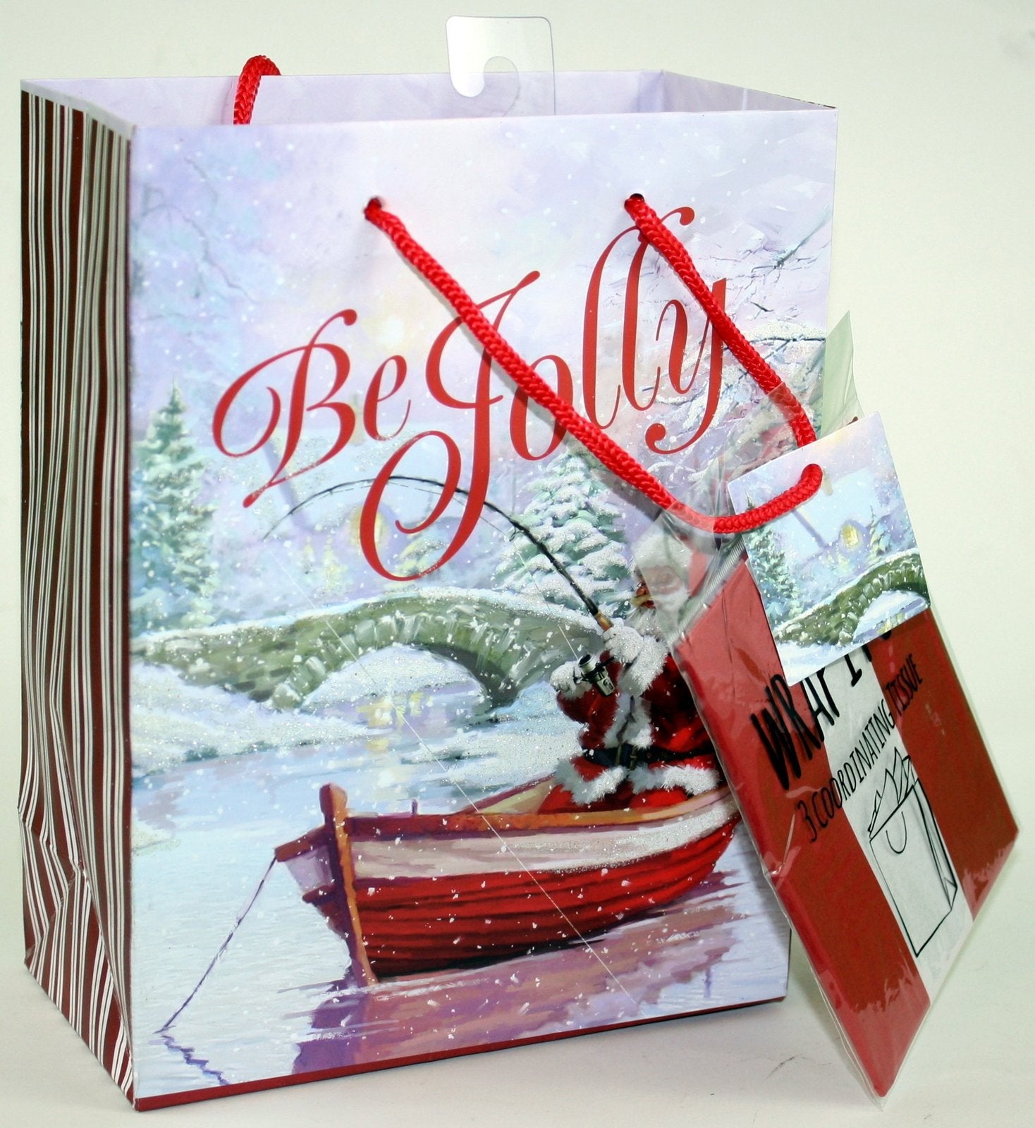 Traditional Gift Bag With Matching Tissue - Holiday Cheer Large