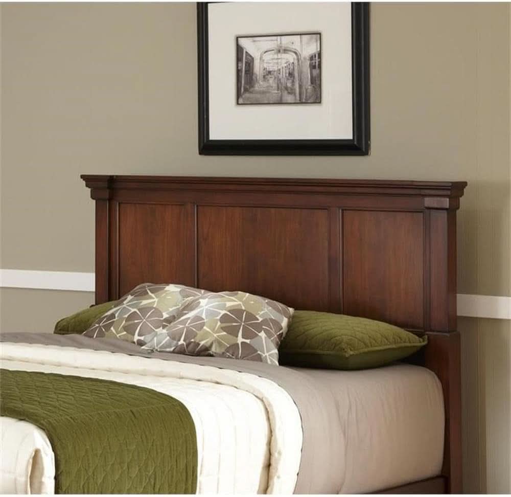 Traditional Wood King Headboard with Carved Details and Moldings