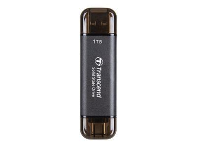 Transcend ESD310C - SSD - 256 GB - external (portable) - USB 3.2 Gen 2x1 (USB-C connector) - black TS256GESD310C