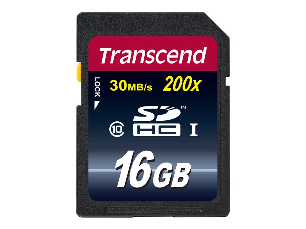 Transcend - Flash memory card - 16 GB - Class 10 - SDHC TS16GSDHC10