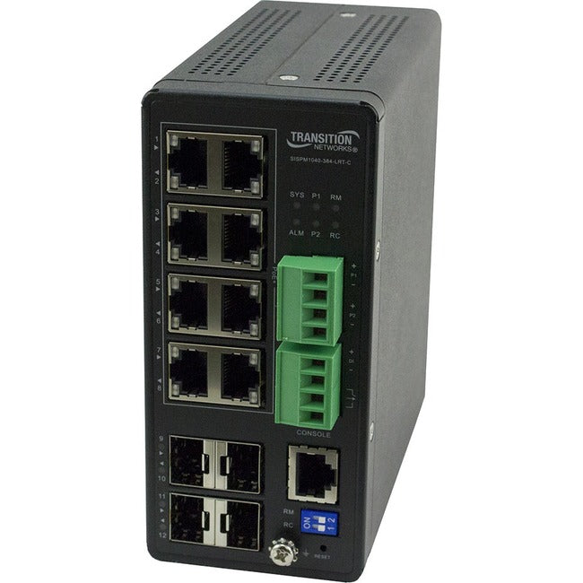 Transition Networks Managed Hardened Poe+ Switch Sispm1040-384-Lrtc