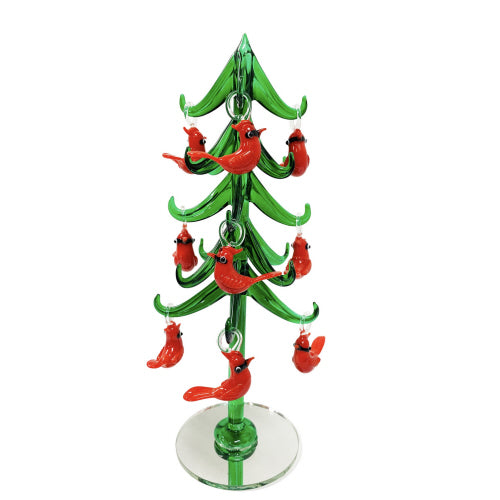 Tree With Cardinal Ornaments