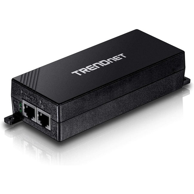 Trendnet Gigabit Power Over Ethernet Plus Injector, Converts Non-Poe Gigabit To Poe+ Or Poe Gigabit, Supplies Poe (15.4W) Or Poe+ (30W) Power Network Distances Up To 100M (328 Ft.), Black, Tpe-115Gi