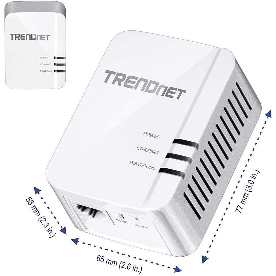 Trendnet Tpl-422E2K Powerline Network Adapter 1300 Mbit/S Ethernet Lan White