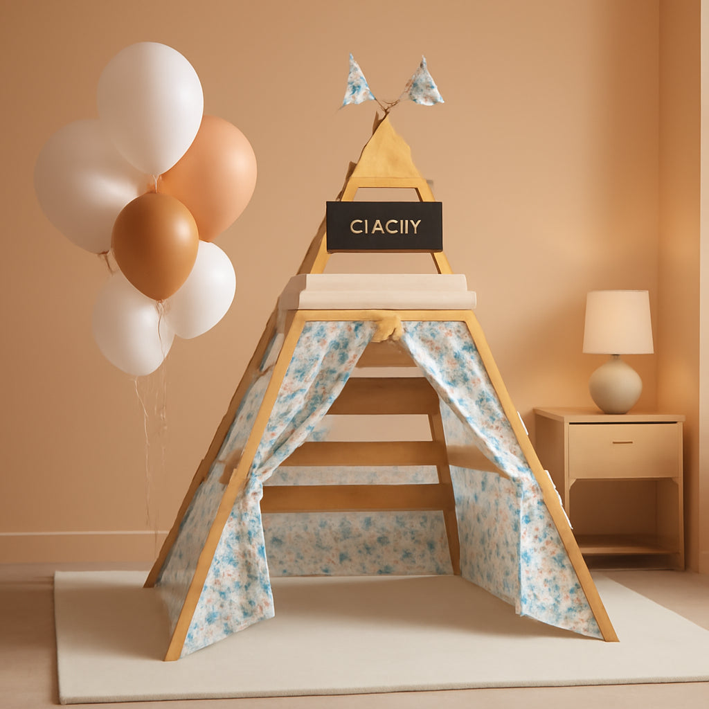 Triangle Hideaway Playhouse With Removable Chalkboard