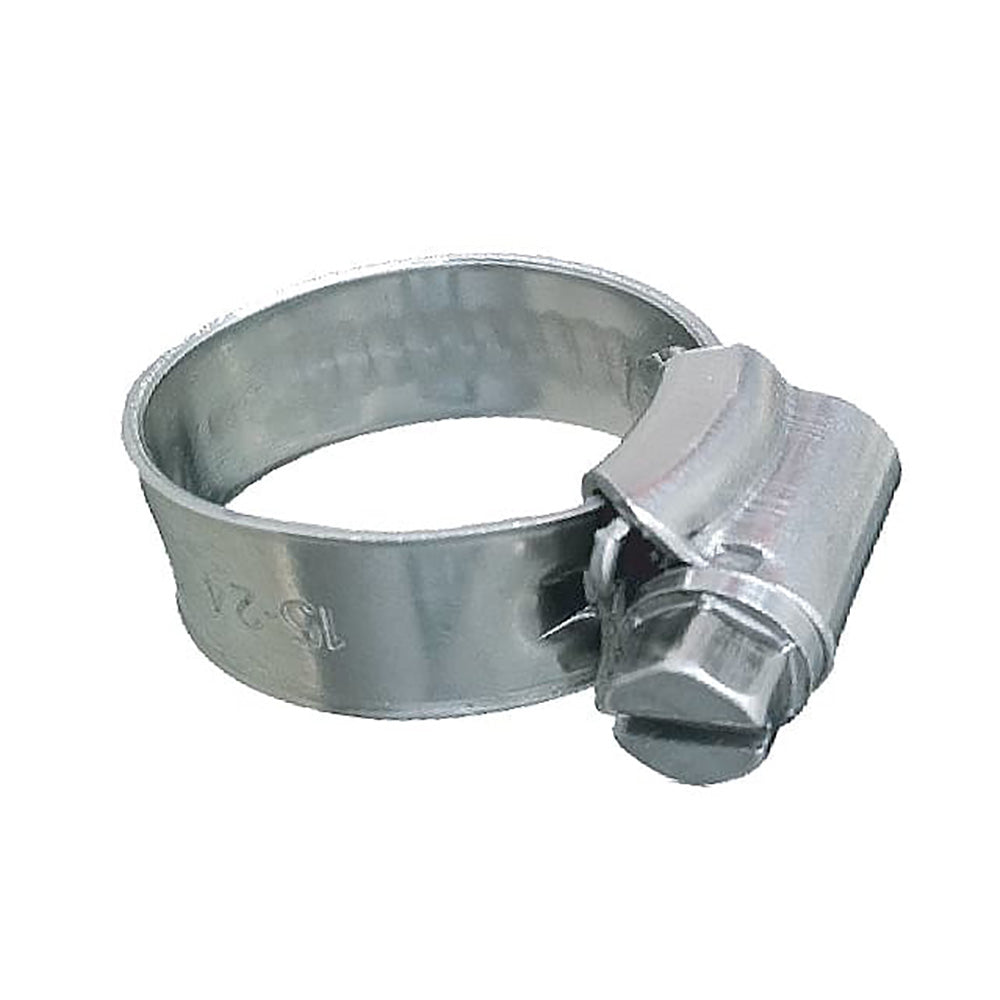 Trident Marine 316 SS Non-Perforated Worm Gear Hose Clamp - 3/8" Band - 11/32"-25/32"