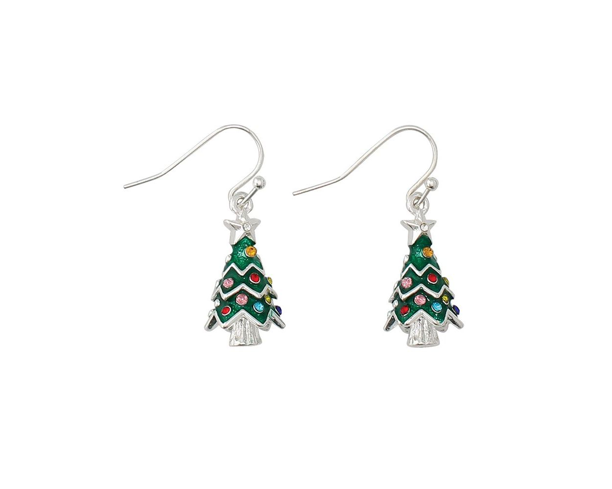 Trimmed Christmas Tree - Earrings