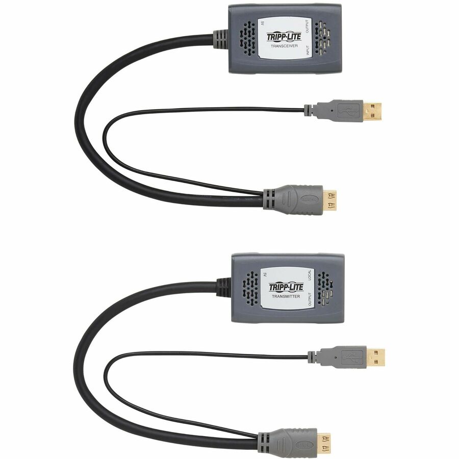 Tripp Lite 1-Port DisplayPort over Cat6 Extender Kit, Pigtail Transmitter/Receiver, 4K 60