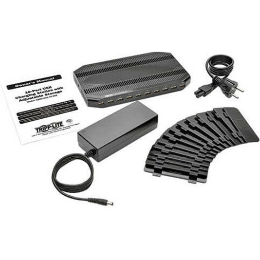 Tripp Lite 10-Port Usb Charging Station With Adjustable Storage, 12V 8A 96W