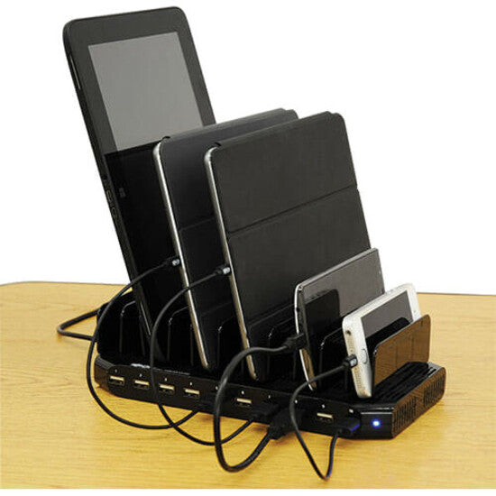 Tripp Lite 10-Port Usb Charging Station With Adjustable Storage, 12V 8A 96W