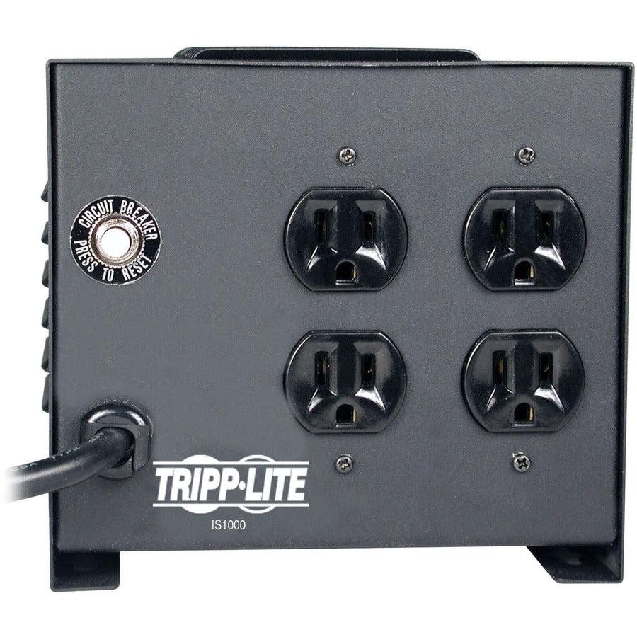 Tripp Lite 1000W Isolation Transformer With Surge 120V 4 Outlet 6Ft Cord Hg Taa Gsa