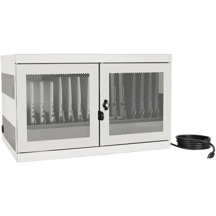 Tripp Lite 16-Device Ac Charging Station Cabinet For Chromebooks And Laptops, Wall-Mount And Cart Options, White