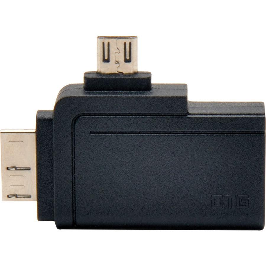 Tripp Lite 2-In-1 Otg Adapter, Usb 3.0 Micro B Male And Usb 2.0 Micro B Male To Usb A Female