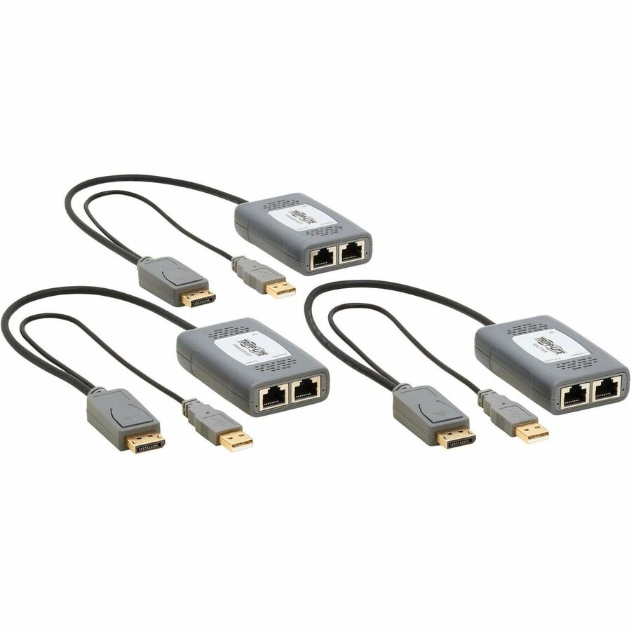 Tripp Lite 2-Port HDMI over Cat6 Extender Kit, Pigtail Transmitter/2x Receivers, 4K 60