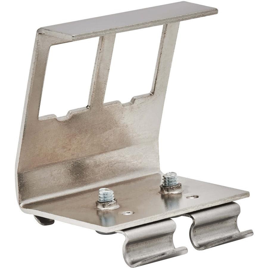 Tripp Lite 2-Port Metal DIN-Rail Mounting Module for Snap-In Keystone Jacks and Couplers, Silver, TAA