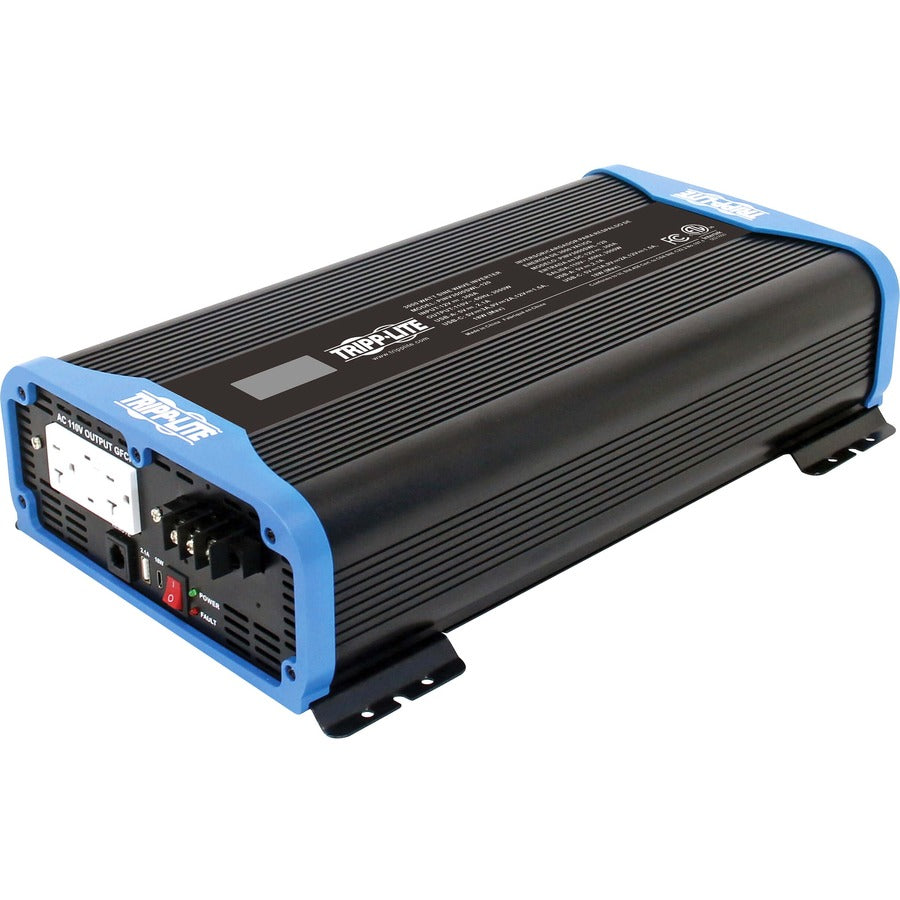 Tripp Lite 2000W Light-Duty Compact Power Inverter - 2x 5-15/20R, USB Charging, Pure Sine