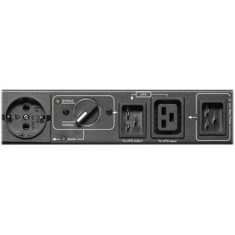 Tripp Lite 220-240V 16A Single-Phase Hot-Swap PDU with Manual Bypass - 4 Schuko Outlets, C20 & Schuko Inputs, Rack/Wall