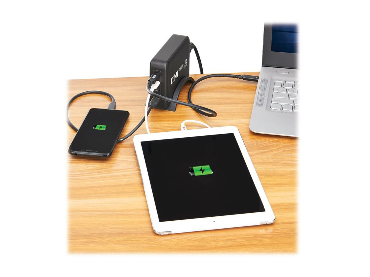 Tripp Lite 240W 4-Port USB-C GaN Charger for Laptops – Fast PD Charging