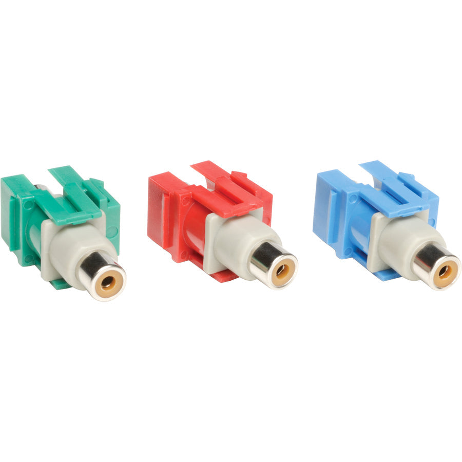 Tripp Lite 3 Piece Component Video Keystone Snap-In Module Kit Red Green Blue - 3 Pack - 1