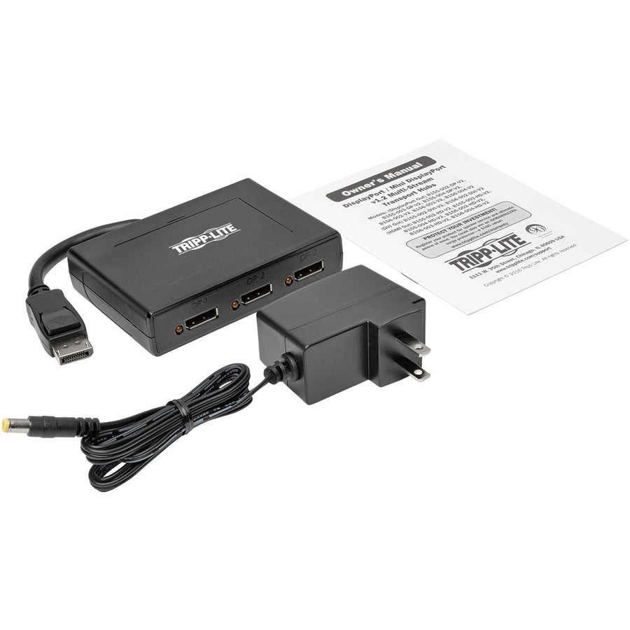 Tripp Lite 3-Port Displayport 1.2 Multi-Stream Transport (Mst) Hub, 3840 X 2160 (4K X 2K) Uhd