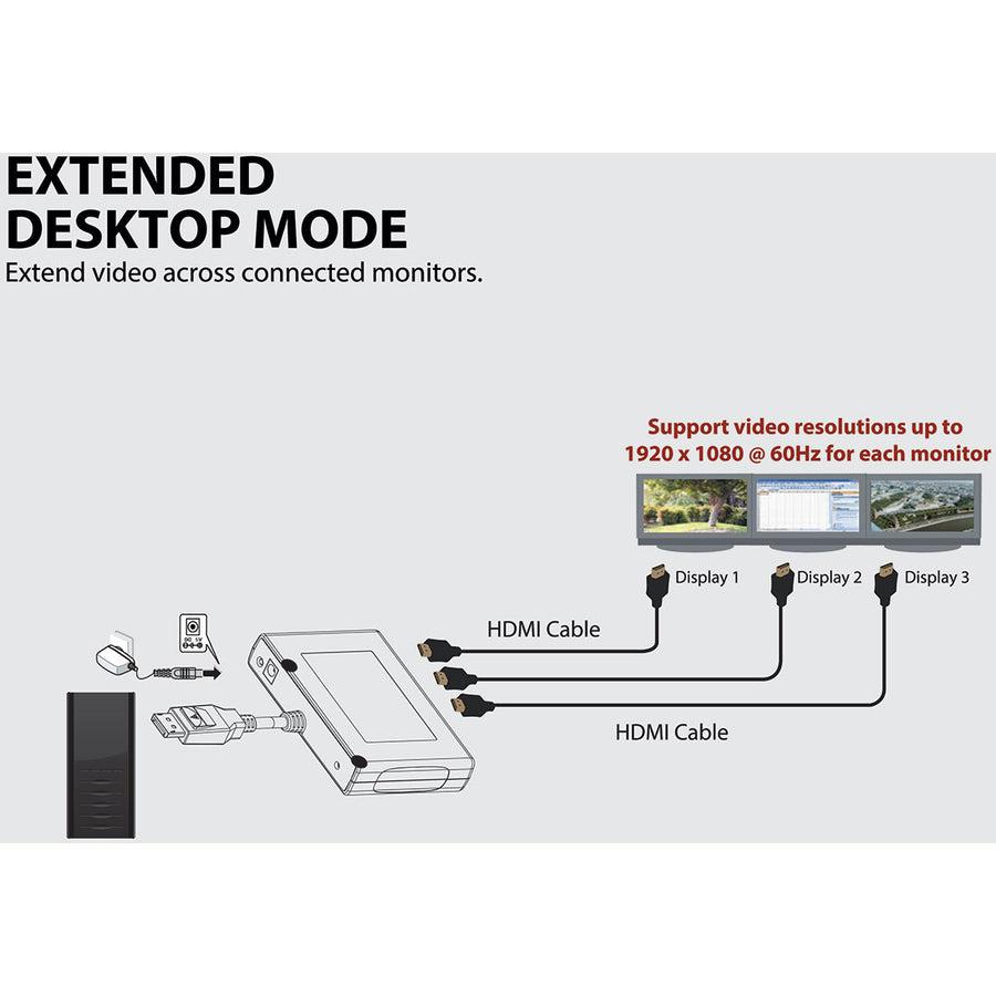 Tripp Lite 3-Port Displayport 1.2 To Hdmi Multi-Stream Transport (Mst) Hub, 3840 X 2160 (4K X 2K) Uhd