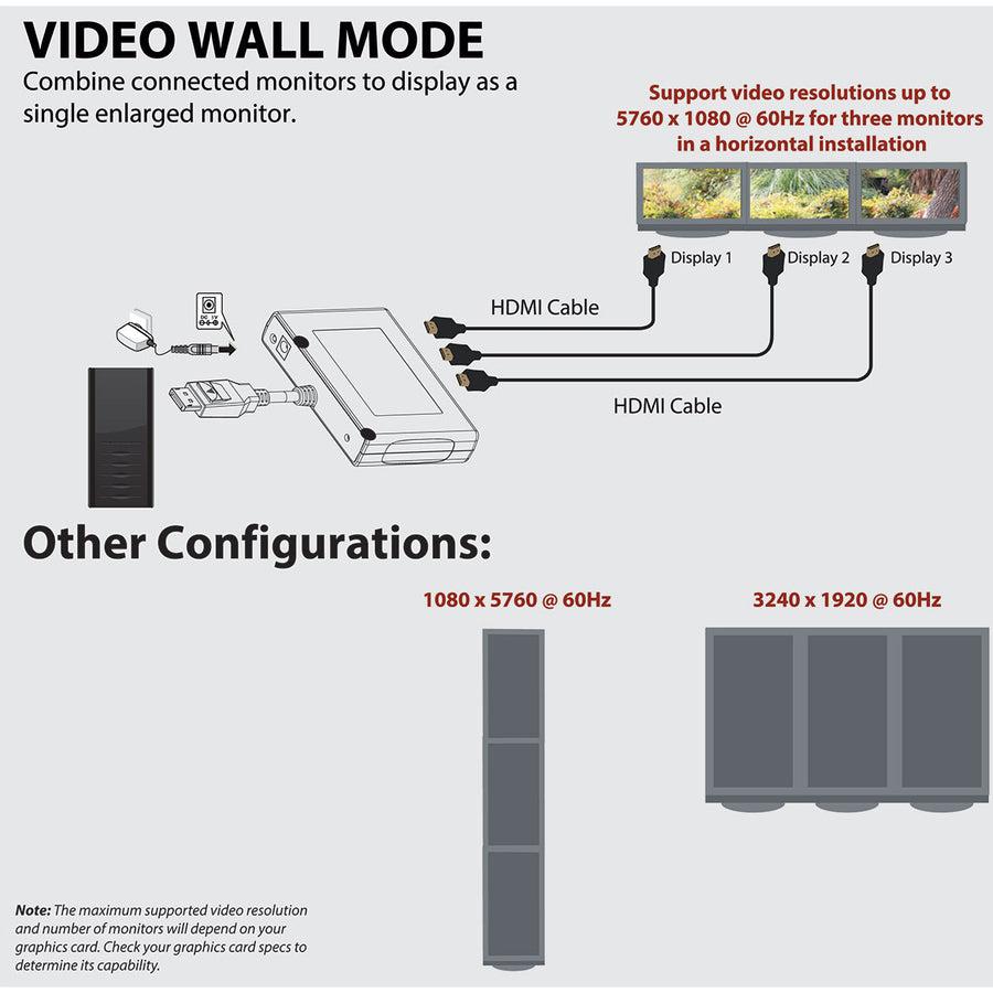 Tripp Lite 3-Port Displayport 1.2 To Hdmi Multi-Stream Transport (Mst) Hub, 3840 X 2160 (4K X 2K) Uhd