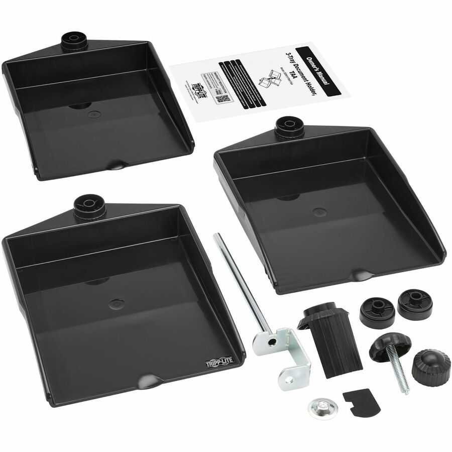 Tripp Lite 3-Tray Document Holder with Desktop Clamp Swivel - TAA - 15.6 x 12.2 x 10.5 x -
