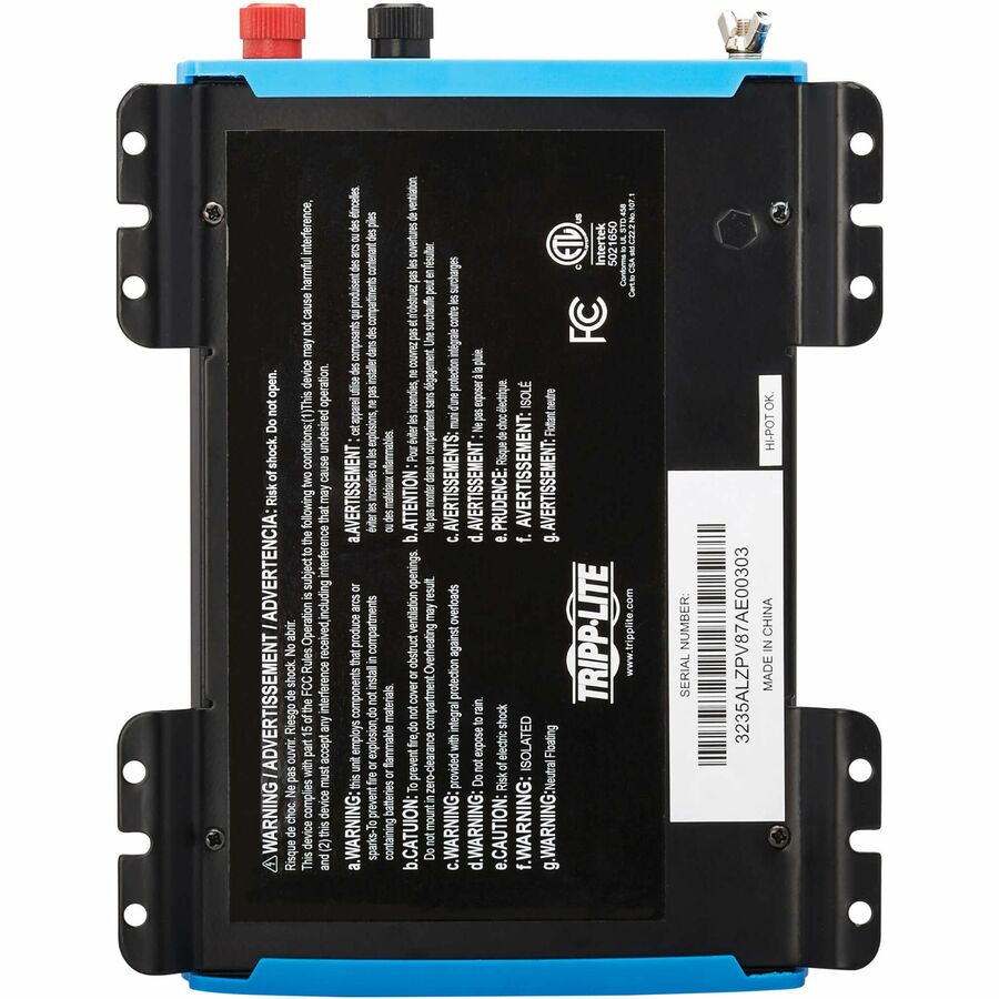 Tripp Lite 300W Compact Power Inverter - 2x 5-15R, USB Charging, Pure Sine Wave - Input