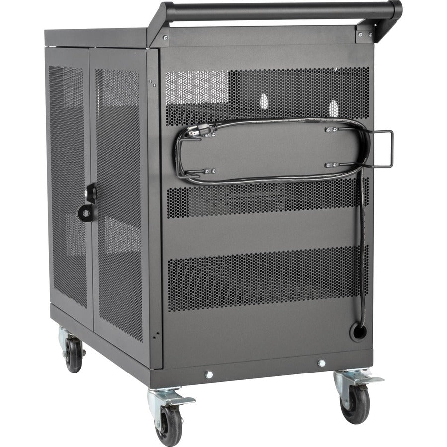 Tripp Lite 32-Device Usb Charging Station Cart With Sync For Ipad And Android Tablets, Wall-Mount Option, Black