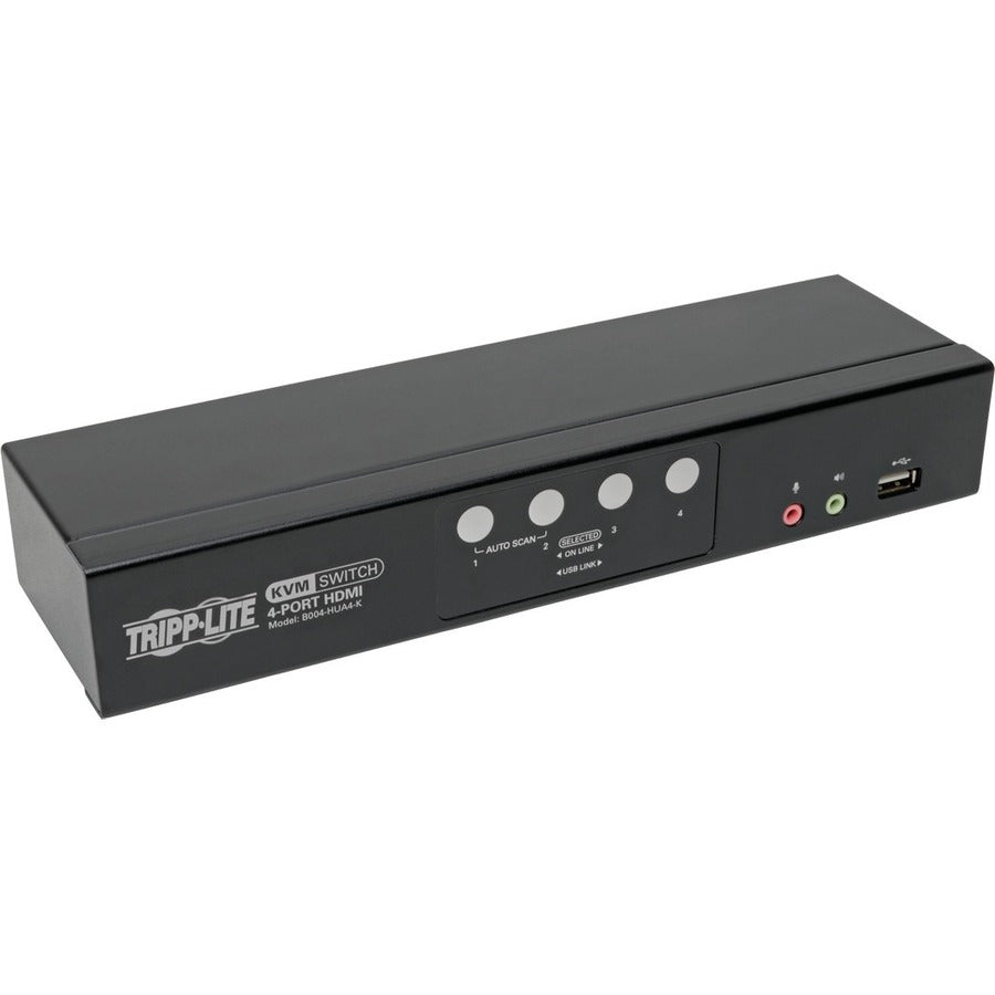 Tripp Lite 4-Port HDMI USB KVM Switch Audio Video - Multi Computer Control | TecISoft B004-HUA4-K