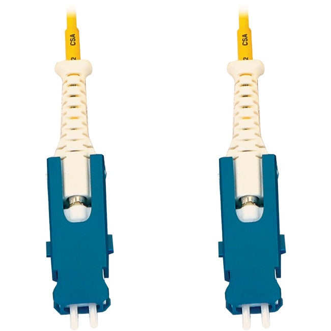 Tripp Lite 400G Singlemode 9/125 Os2 Fiber Optic Cable (Duplex Sn-Upc M/M), Lszh, Yellow, 2 M (6.6 Ft.) - Breakout Cable - Sn/Upc Single-Mode (M) Switchable, Push/Pull To Sn/Upc Single-Mode (M) Switchable, Push/Pull - 2 M - 0.1 In - Fiber Optic - Duplex -