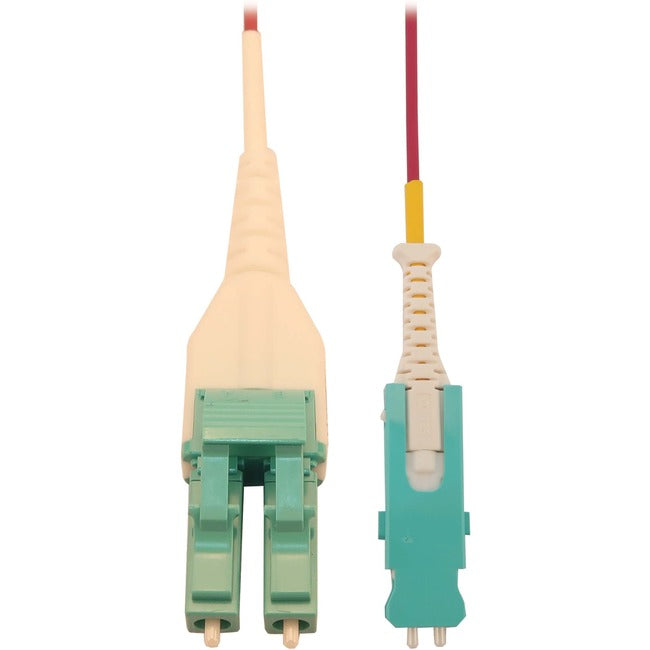 Tripp Lite 40/100/400G Multimode 50/125 Om4 Fiber Optic Cable (Duplex Sn-Pc To Duplex Lc-Pc M/M), Lszh, Magenta, 5 M (16.4 Ft.) - Network Cable - Sn/Pc Multi-Mode (M) Push/Pull To Lc/Pc Multi-Mode (M) Latched - 5 M - 0.1 In - Fiber Optic - Duplex - 50 / 1