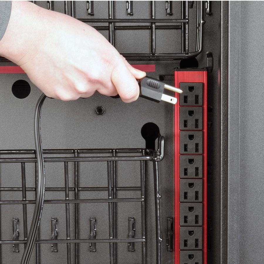 Tripp Lite 48-Device Ac Mobile Charging Cart – Laptops And Chromebooks, 120V, Nema 5-15P, 10 Ft. Cord, Black