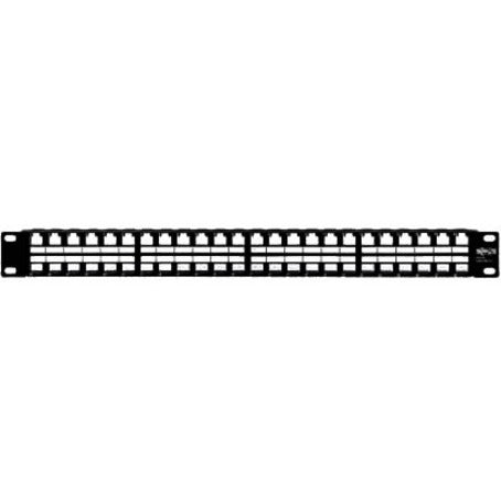 Tripp Lite 48-Port 1U Rack-Mount Unshielded Blank Keystone/Multimedia Patch Panel, RJ45 Ethernet, USB, HDMI, Cat5e/6