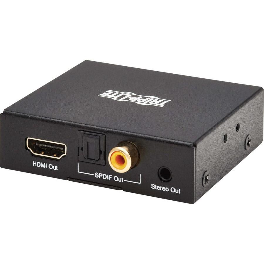 Tripp Lite 4K HDMI Audio De-Embedder/Extractor with TOSLINK, RCA and 3.5 mm Stereo Output, 5.1 Channel, HDCP 2.2, 4K 60 Hz