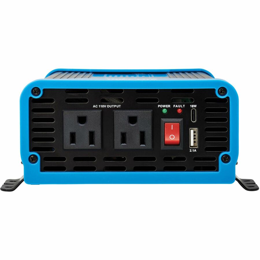 Tripp Lite 600W Light-Duty Compact Power Inverter - 2x 5-15R, USB Charging, Pure Sine