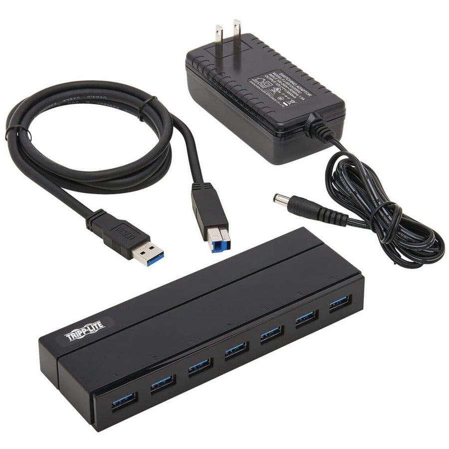 Tripp Lite 7-Port Usb 3.0 Superspeed Hub With Dedicated 2A Usb Charging Port