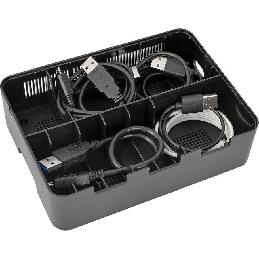 Tripp Lite 7-Port Usb Charging Station W/Quick Charge 3.0, Usb-C Port, Device Storage, 5V 4A (60W) Usb Charge Output