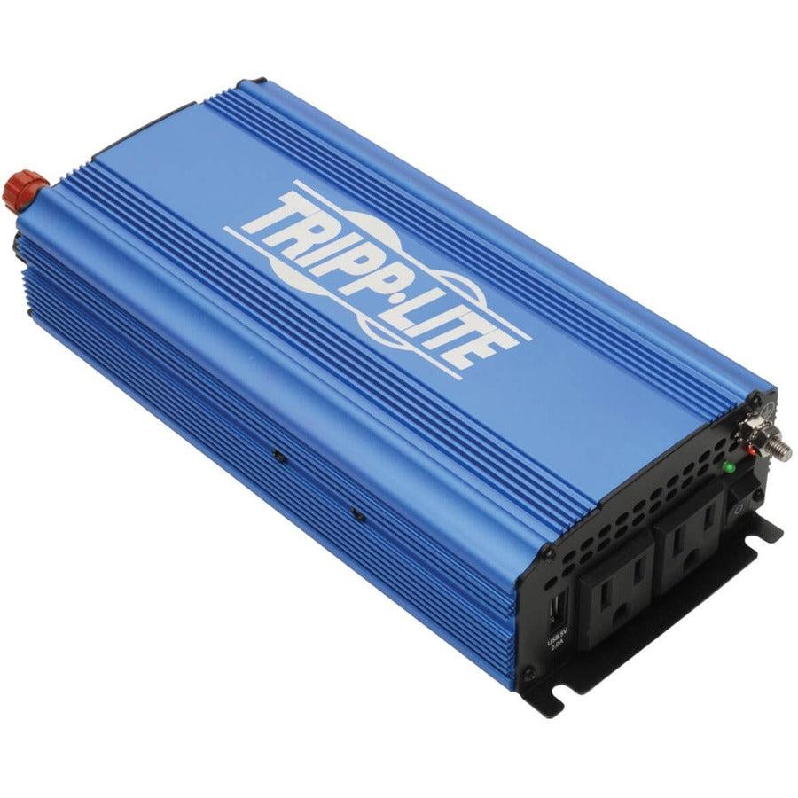 Tripp Lite 750W Light-Duty Compact Power Inverter With 2 Ac/1 Usb - 2.0A/Battery Cables, Mobile