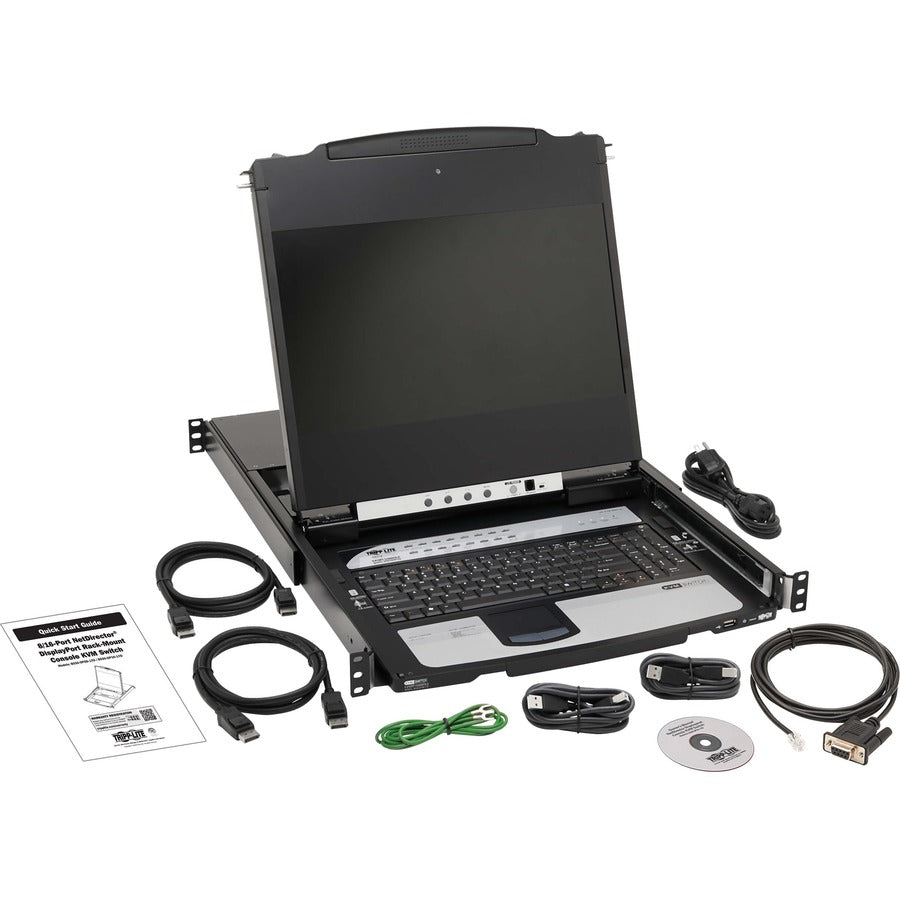 Tripp Lite 8-Port KVM Switch Console DisplayPort 17-inch LCD - Data Center Server Management | TecISoft B030-DP08-17D