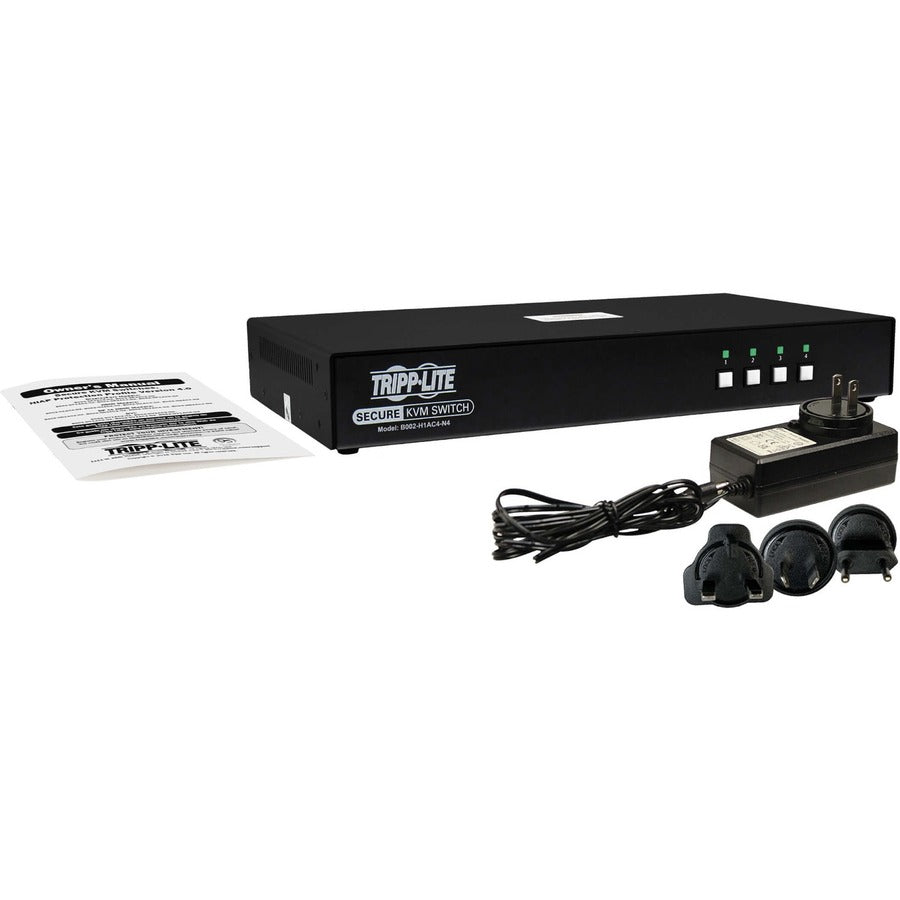 Tripp Lite B002-HD1AC4-N4 Secure 4K KVM Switch - NIAP PP4.0 CAC | Tripp Lite