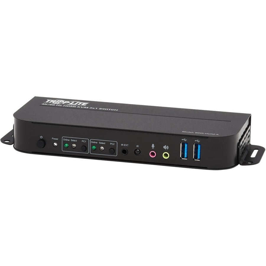 Tripp Lite B005-Hua2-K 2-Port Hdmi/Usb Kvm Switch - 4K 60 Hz, Hdr, Hdcp 2.2, Ir, Usb Sharing, Usb 3.0 Cables