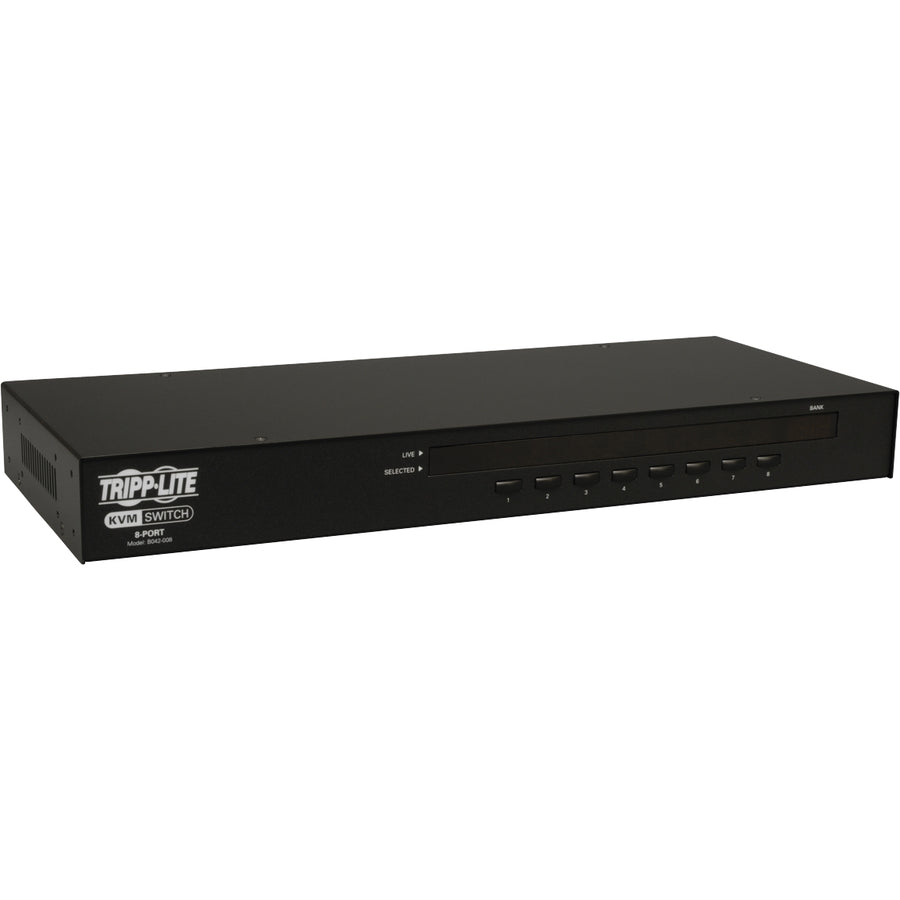 Tripp Lite B042-008 8-Port Rackmount USB/PS2 KVM Switch - Server Console Management | TecISoft