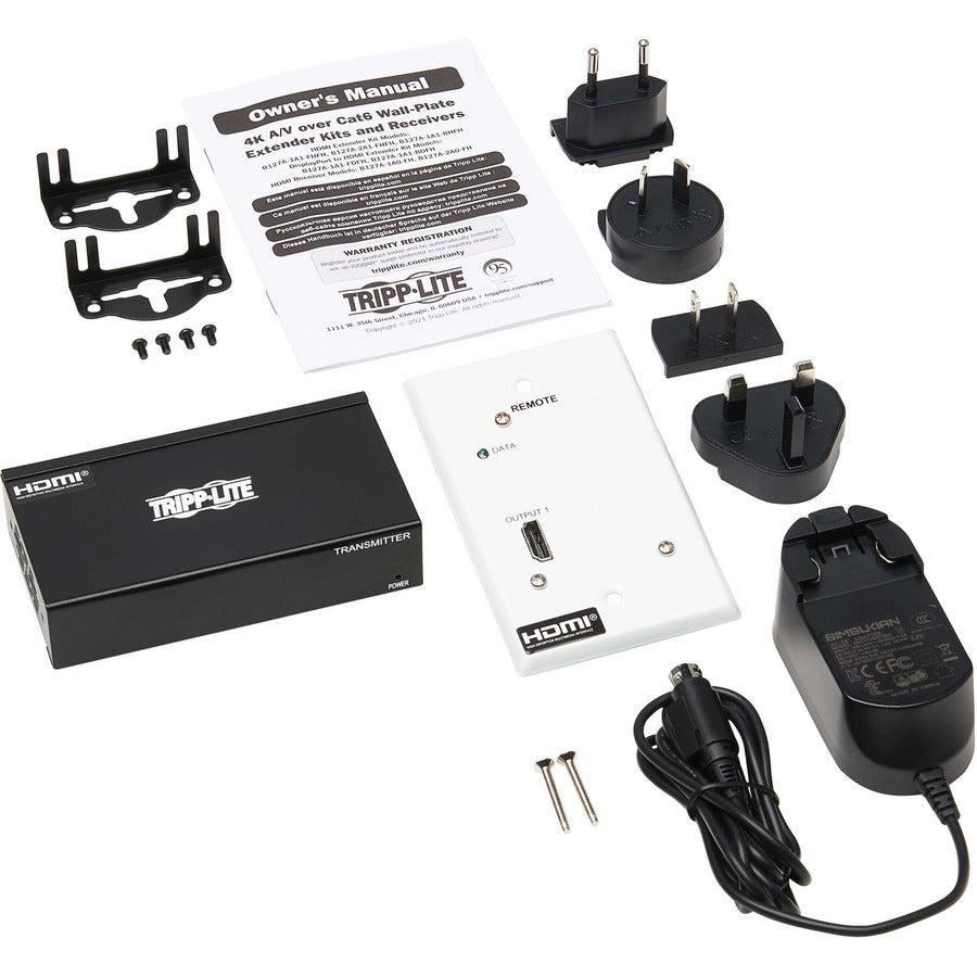 Tripp Lite B127A-1A1-Bdfh Displayport To Hdmi Over Cat6 Extender Kit, Box Transmitter/Wall Plate